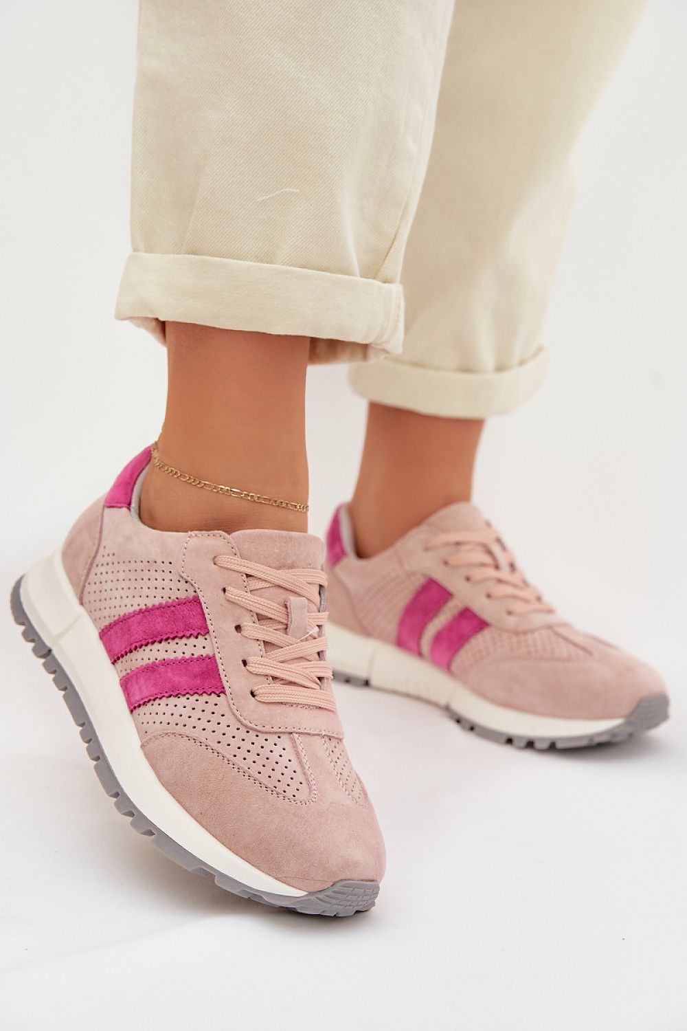   Buty Sportowe Model Marceline 26SP17-01 Pink - Step in style 