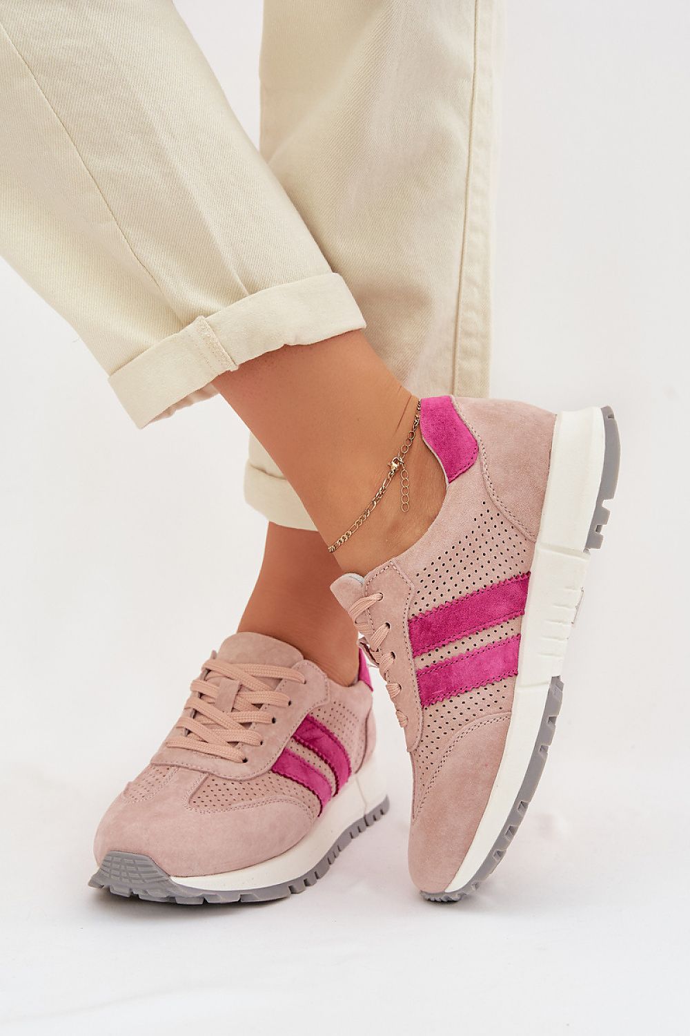  Buty Sportowe Model Marceline 26SP17-01 Pink - Step in style 