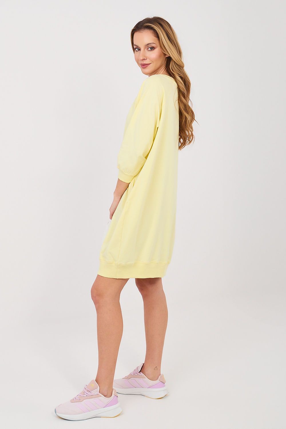 Sukienka Model RV-SK-7203.35P Light Yellow - BFG 