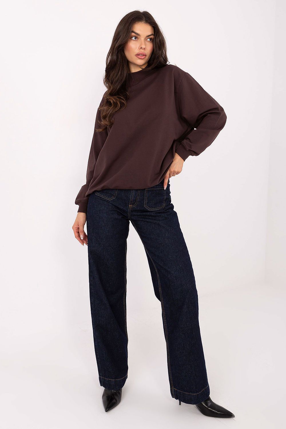  Bluza Damska Model RV-BL-5185.70P Dark Brown - BFG 