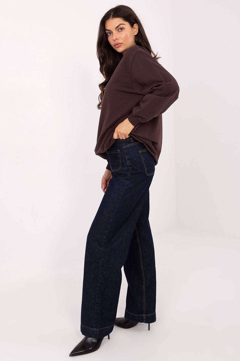   Bluza Damska Model RV-BL-5185.70P Dark Brown - BFG 