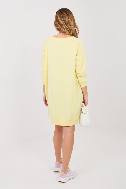  Sukienka Model RV-SK-7203.35P Light Yellow - BFG 