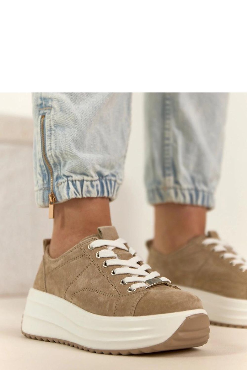 Buty Sportowe Filippo BE Beige - Solea — beżowa — Obuwie — EldoradoShop
