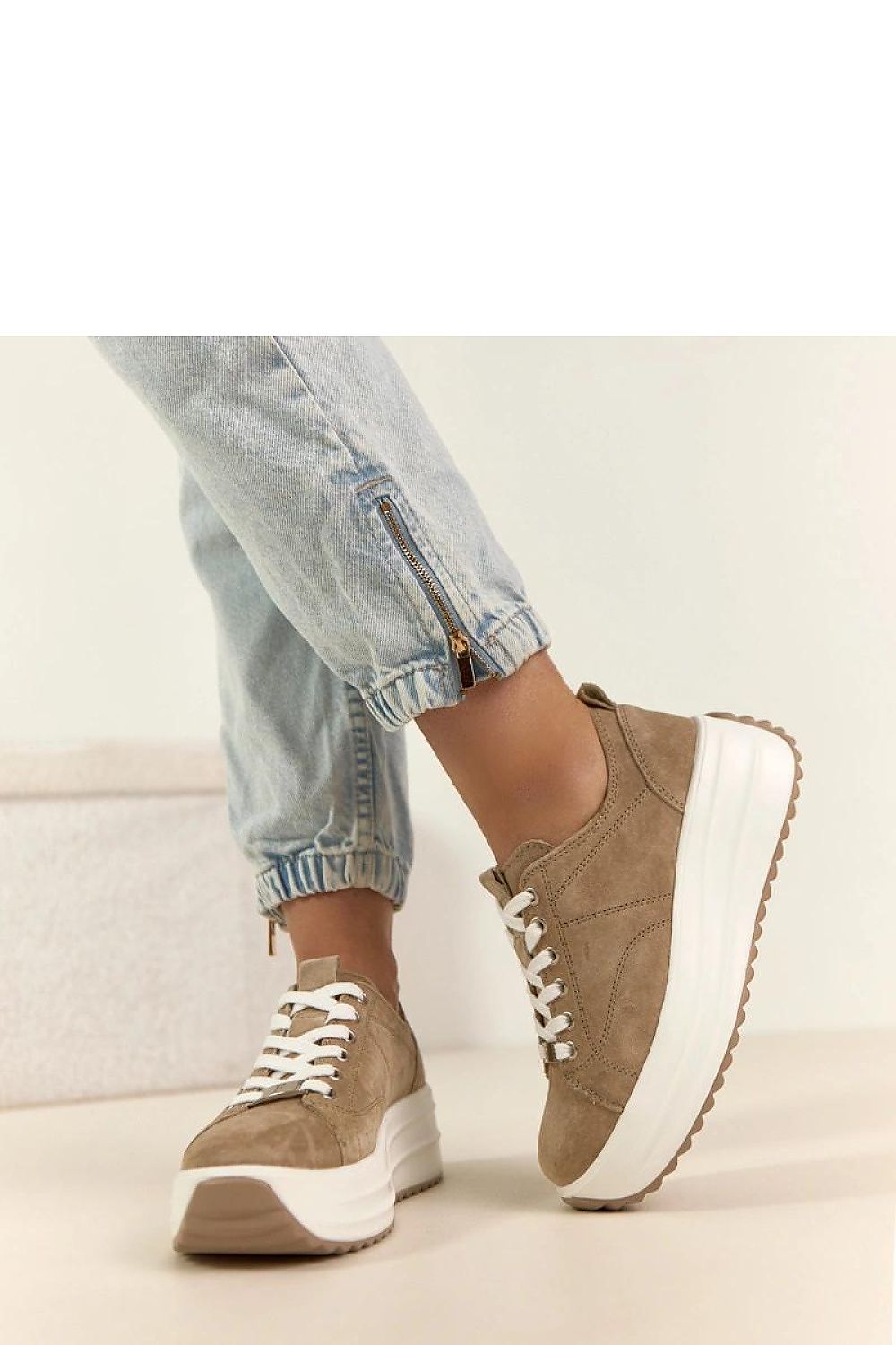 Buty Sportowe Filippo BE Beige - Solea — beżowa — Obuwie — EldoradoShop