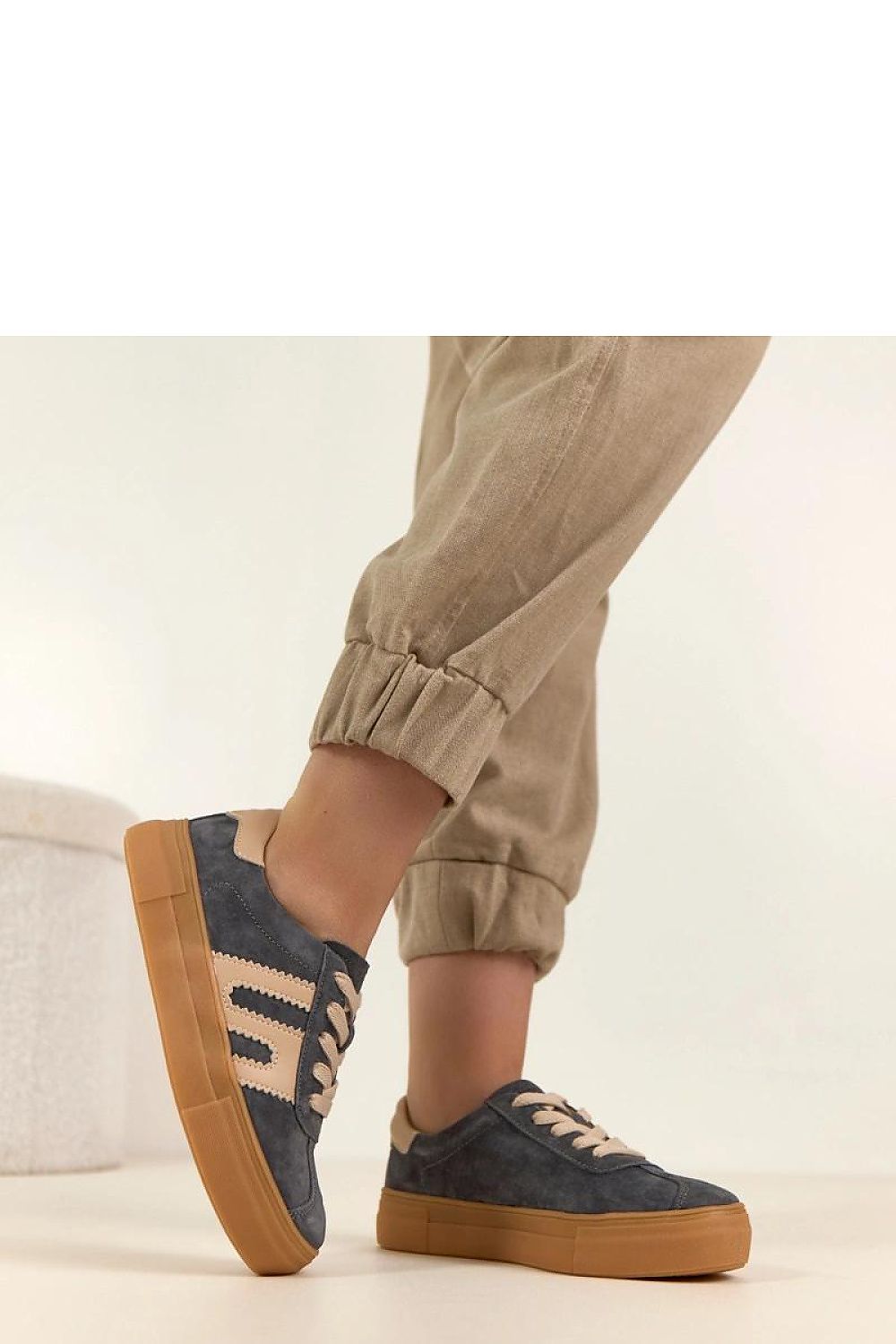   Buty Sportowe Model Filippo DP6798/25 GR BE Grey - Solea 