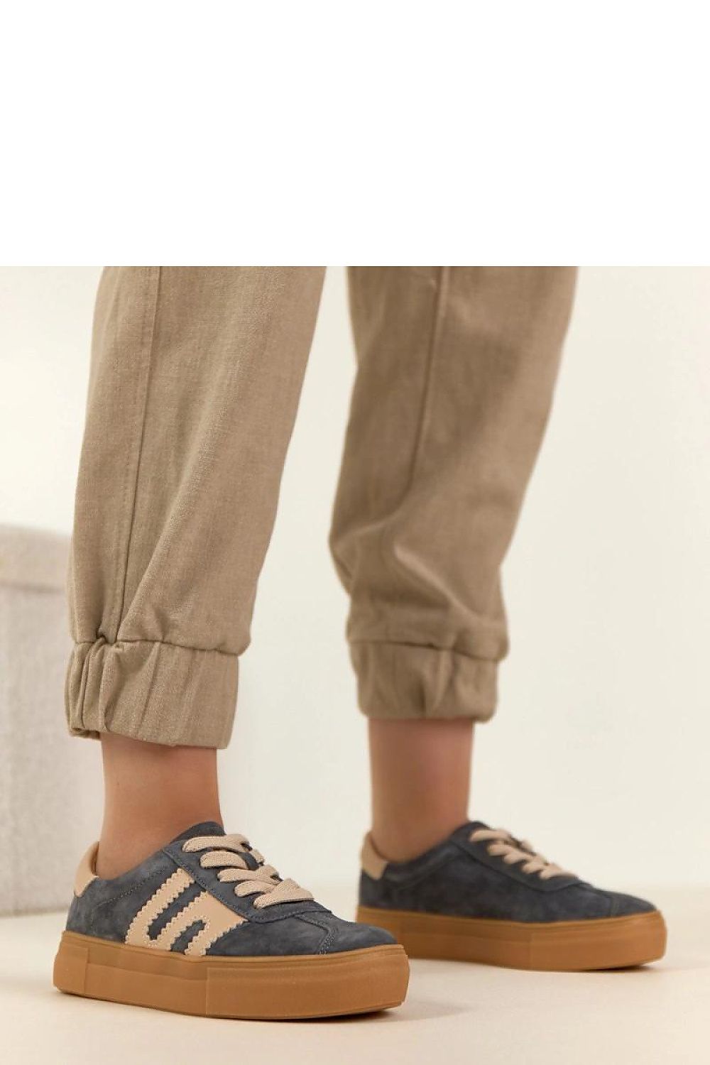   Buty Sportowe Model Filippo DP6798/25 GR BE Grey - Solea 