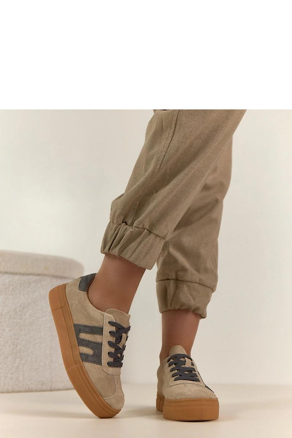   Buty Sportowe Model Filippo DP6798/26 BE GR Beige/Grey - Solea 