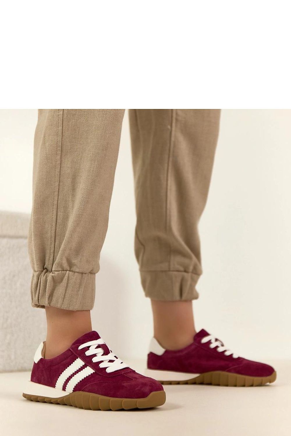  Buty Sportowe Model Filippo DP7534/26 BG Bordo - Solea 