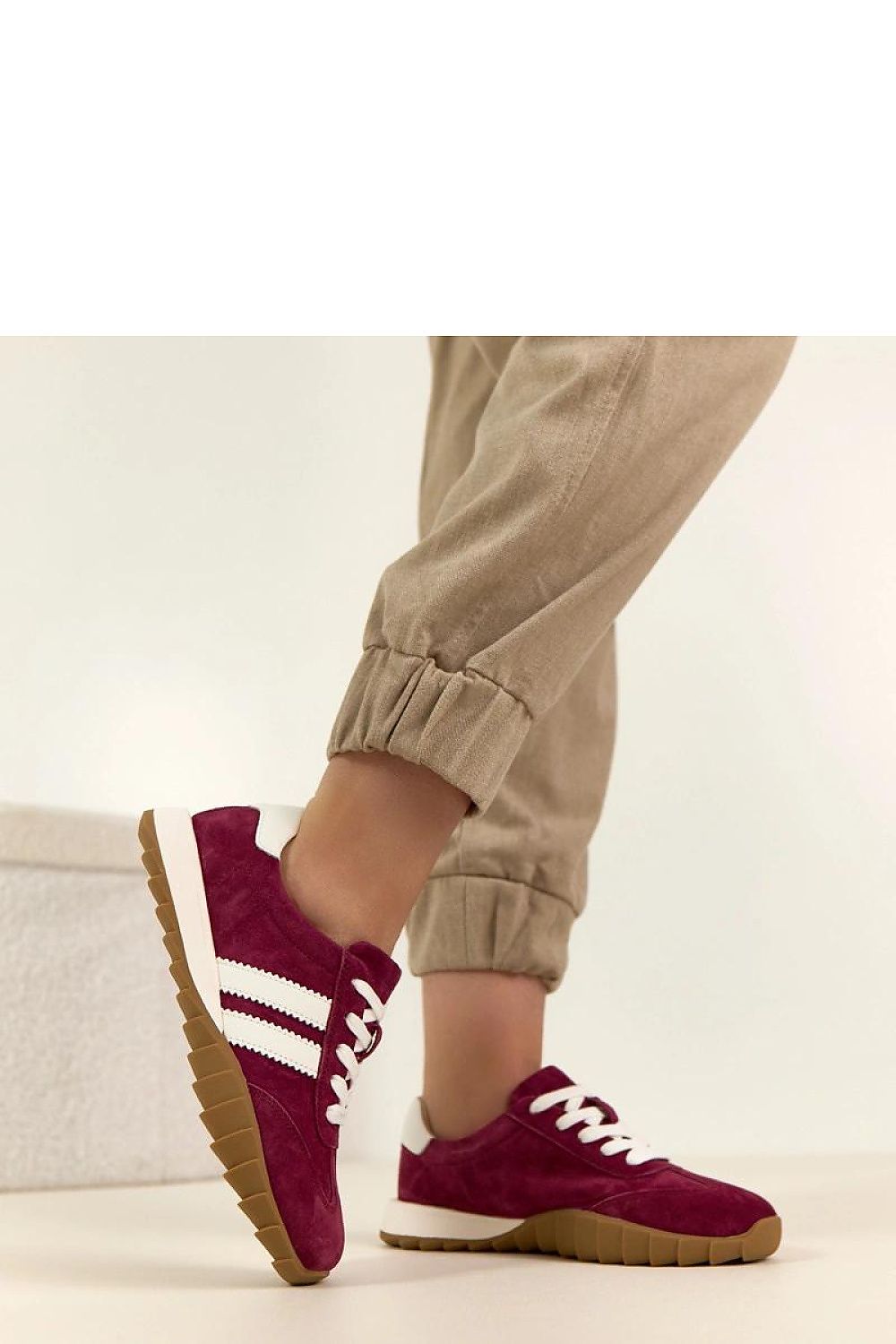   Buty Sportowe Model Filippo DP7534/26 BG Bordo - Solea 