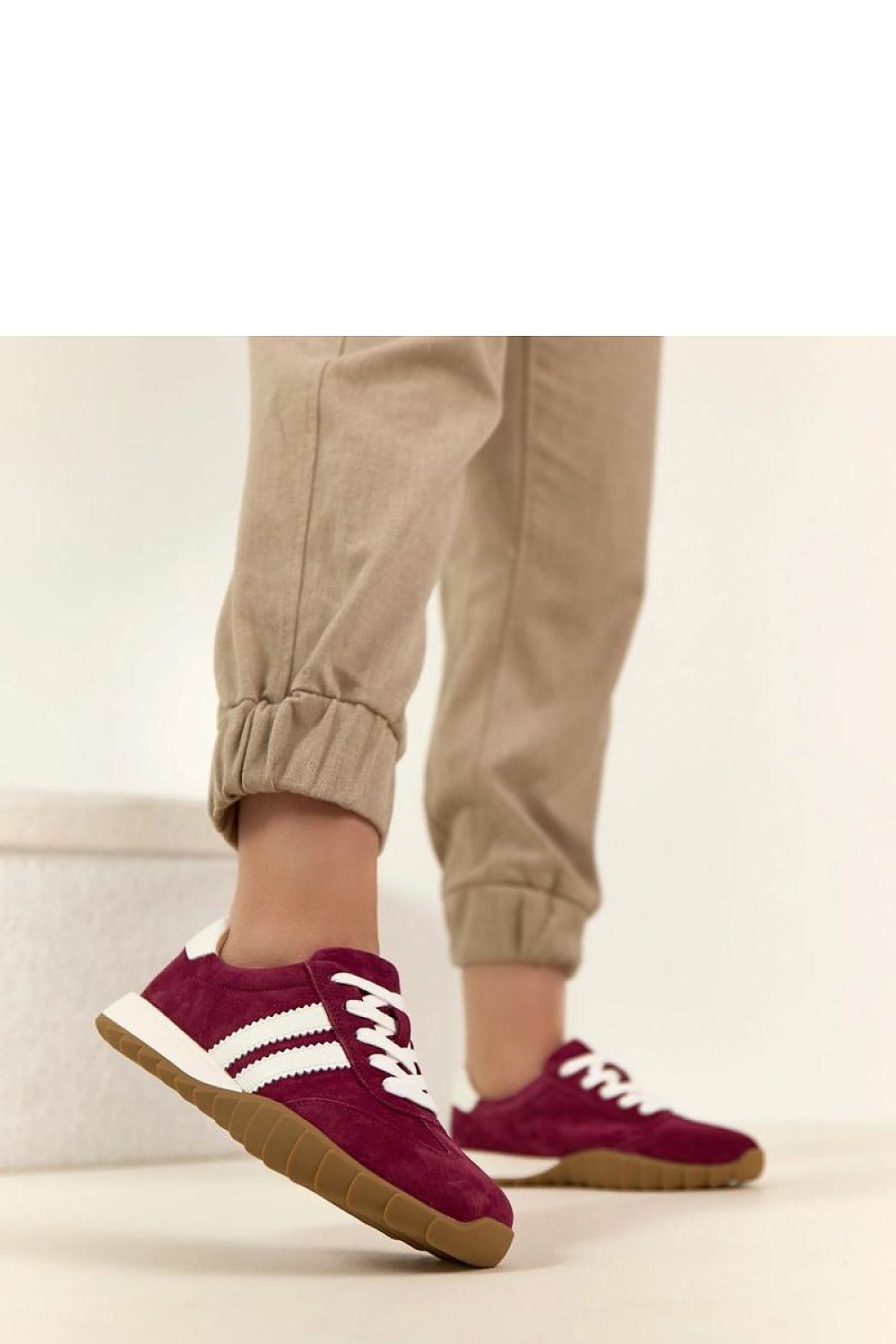   Buty Sportowe Model Filippo DP7534/26 BG Bordo - Solea 