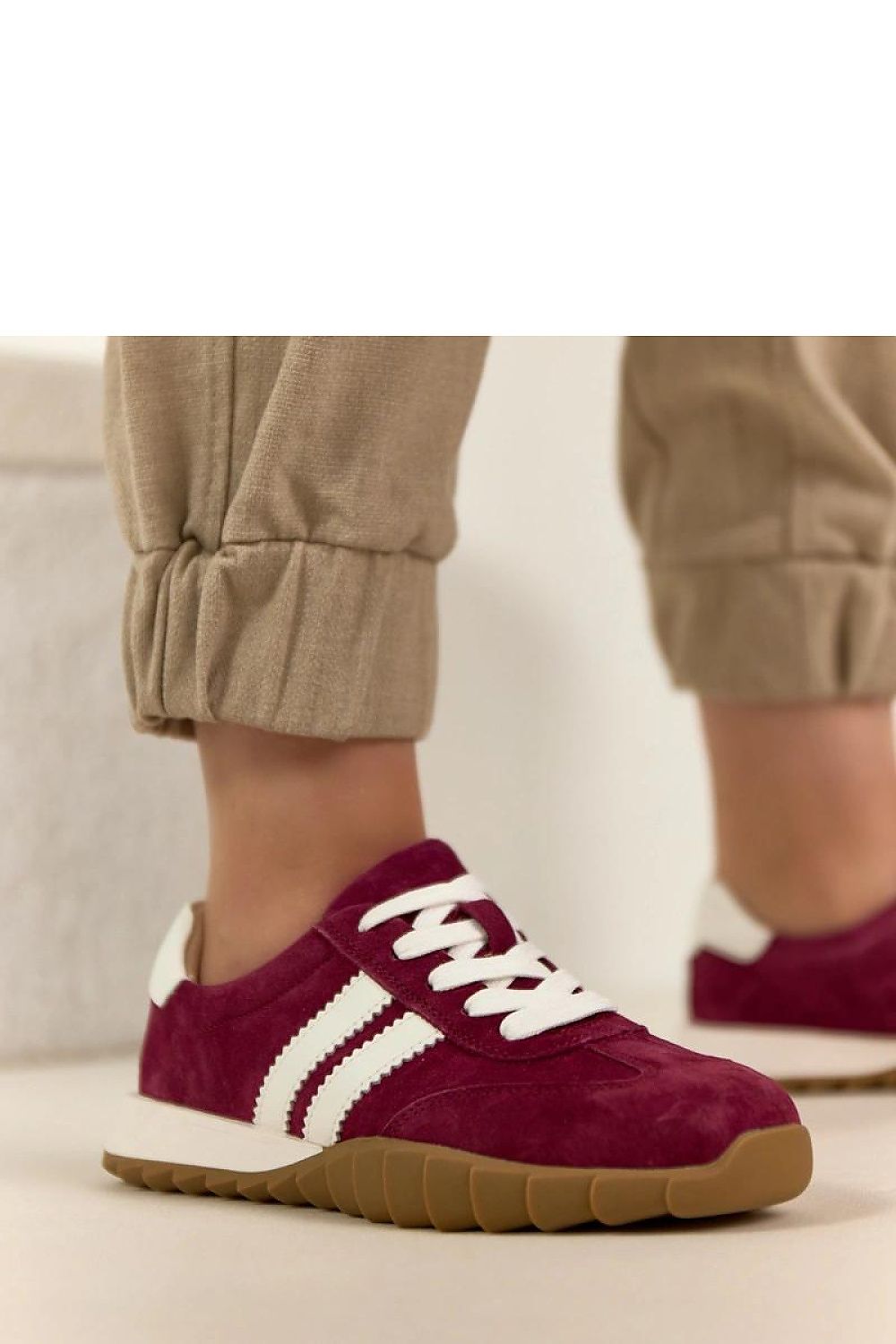   Buty Sportowe Model Filippo DP7534/26 BG Bordo - Solea 