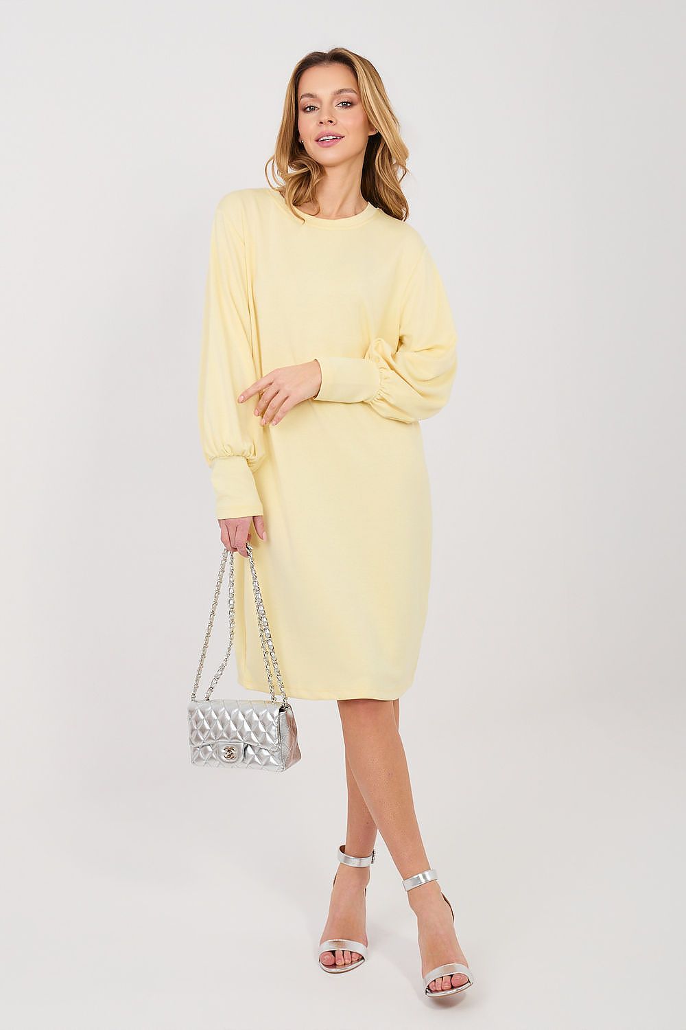  Sukienka Model RV-SK-A1059.17 Light Yellow - Rue Paris 