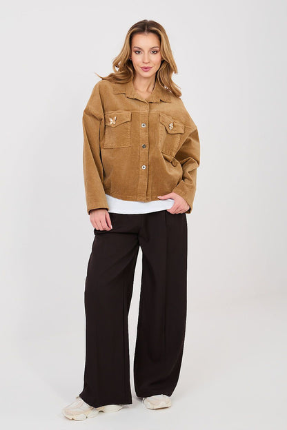   Kurtka Damska Model IT-KR-FL10163.10 Camel - Rue Paris 
