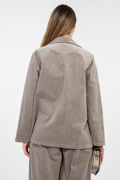   Marynarka Model IT-MA-FL9958.87 Dark Beige - Rue Paris 