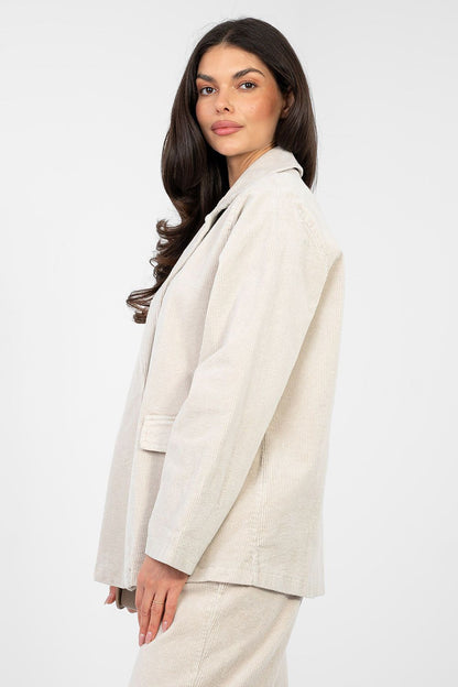   Marynarka Model IT-MA-FL9958.90 Light Beige - Rue Paris 