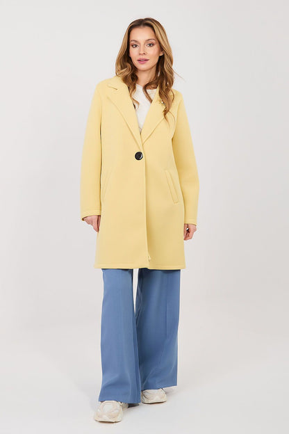   Płaszcz Damski Model IT-PL-FL8153-1.04 Light Yellow - Rue Paris 