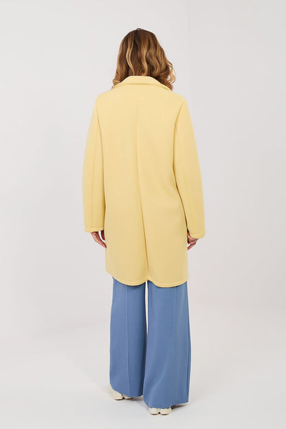   Płaszcz Damski Model IT-PL-FL8153-1.04 Light Yellow - Rue Paris 