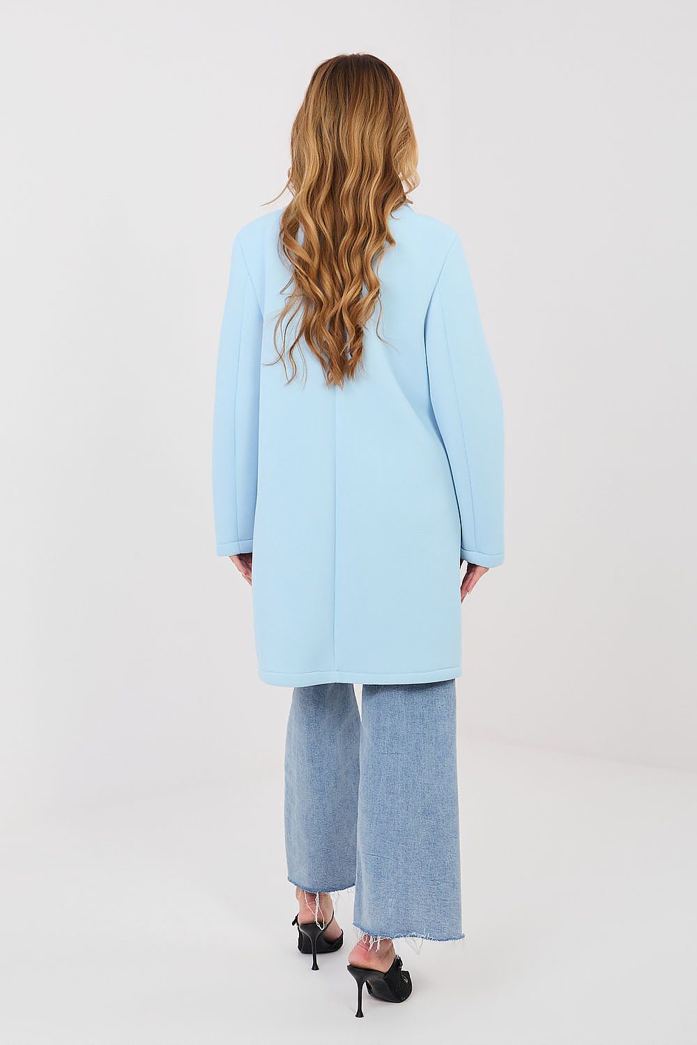   Płaszcz Damski Model IT-PL-FL8153-1.06 Light Blue - Rue Paris 