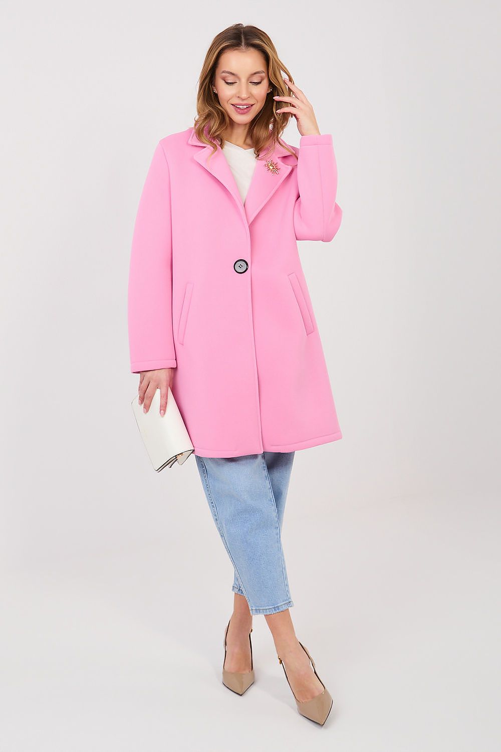   Płaszcz Damski Model IT-PL-FL8153-1.04 Pink - Rue Paris 