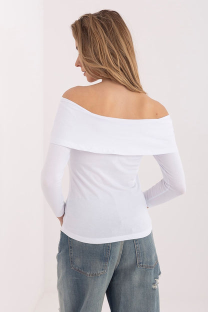   Bluzka Model RV-BZ-A1194.25 White - Rue Paris 