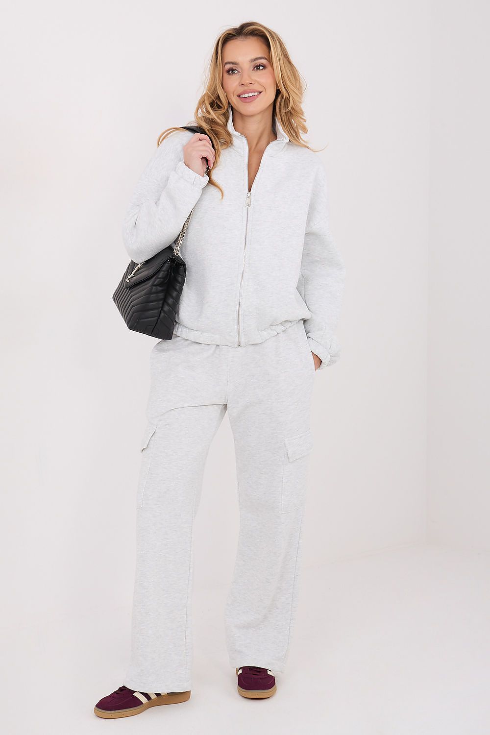   Bluza Damska Model WT-BL-A1460.58 Light Grey - Factory Price 
