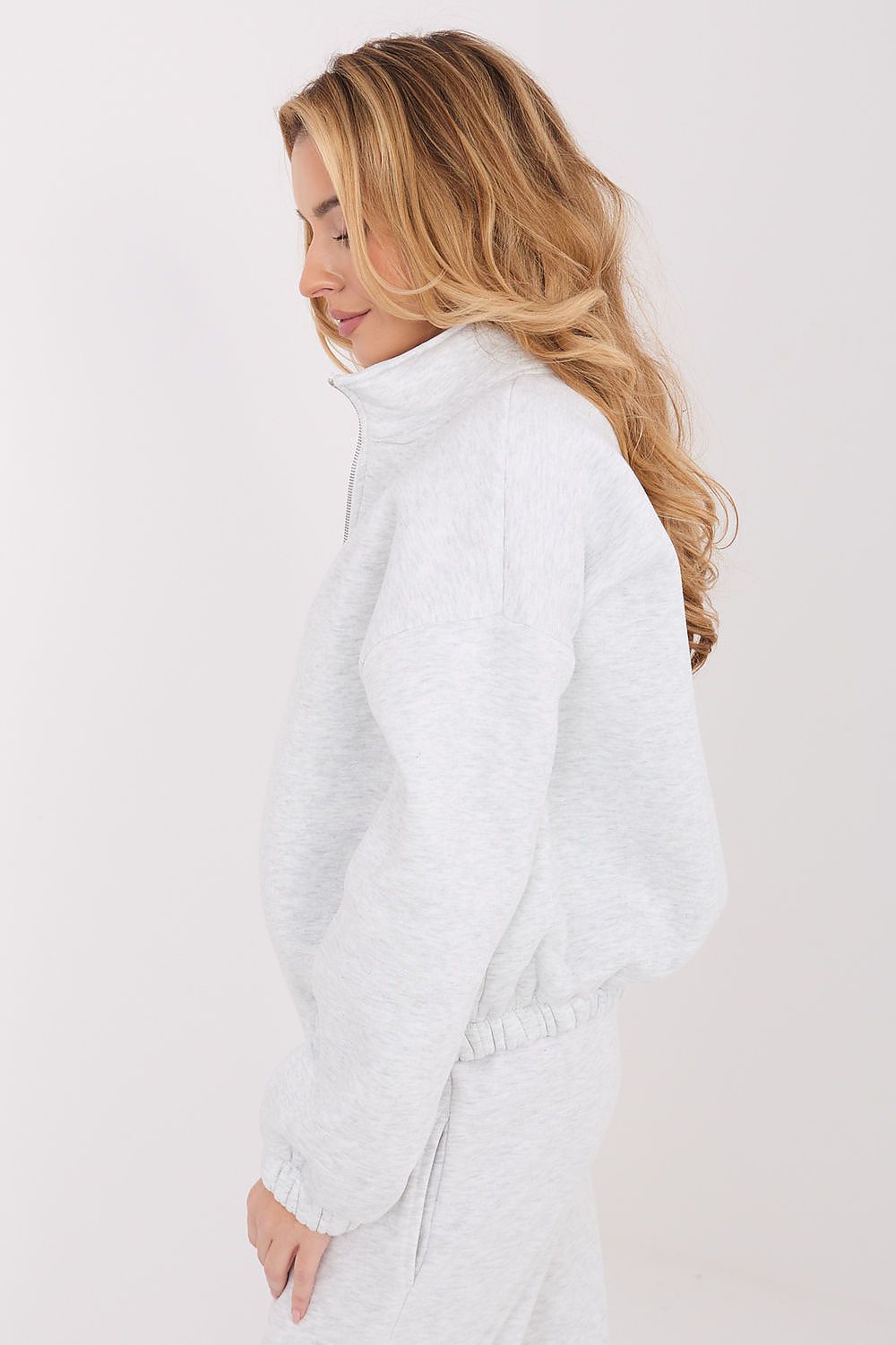   Bluza Damska Model WT-BL-A1460.58 Light Grey - Factory Price 