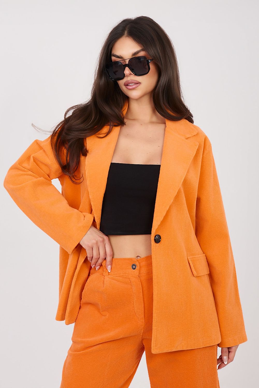   Marynarka Model IT-MA-FL9958.87 Orange - Rue Paris 