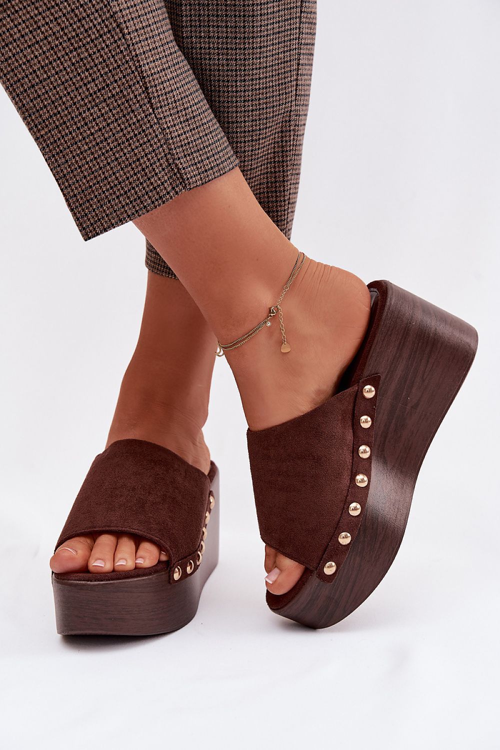  Sandał Klapki Model Helivina DM487 Brown - Step in style 