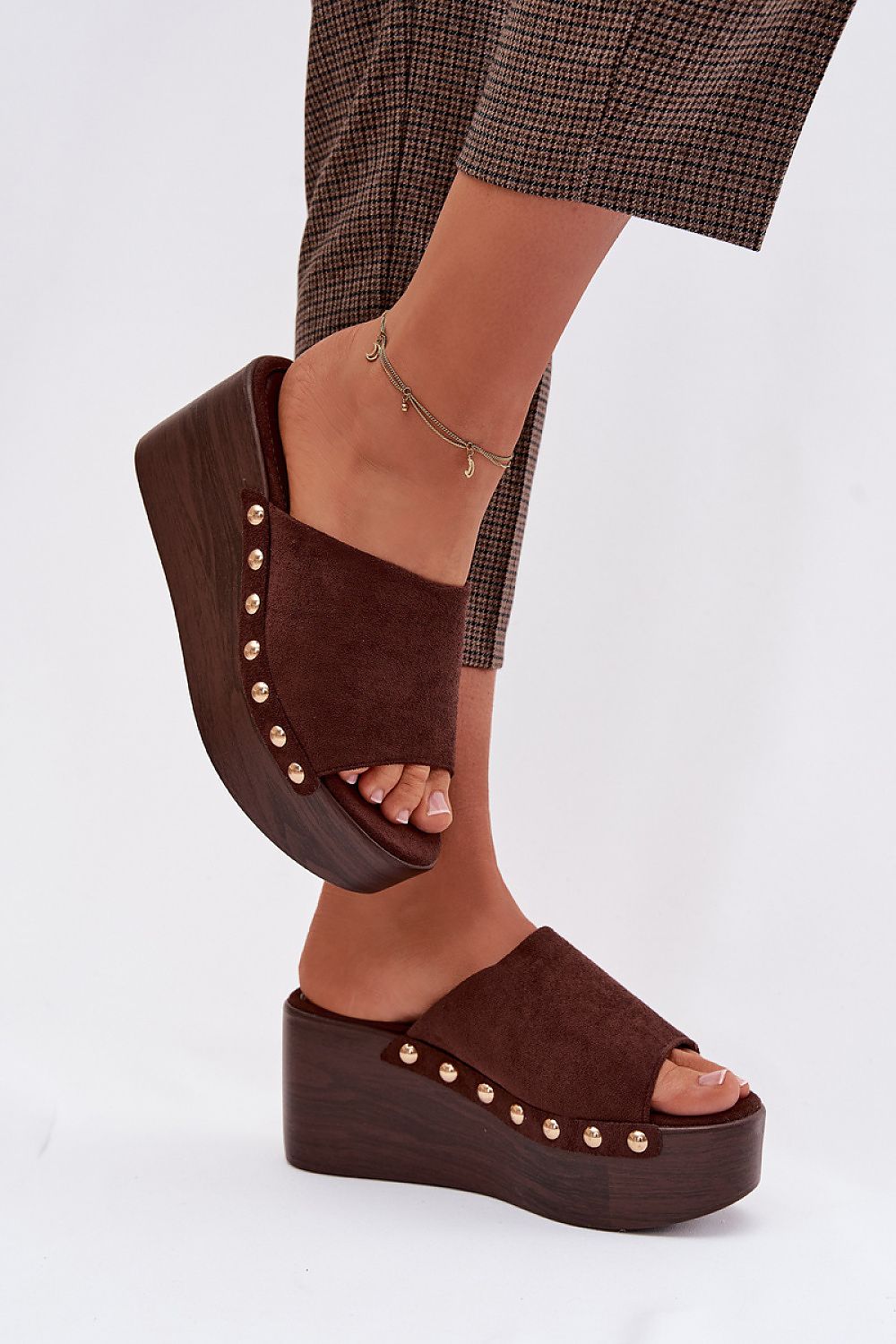  Sandał Klapki Model Helivina DM487 Brown - Step in style 