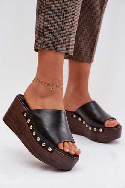  Sandał Klapki Model Farinelle DM486 Black - Step in style 