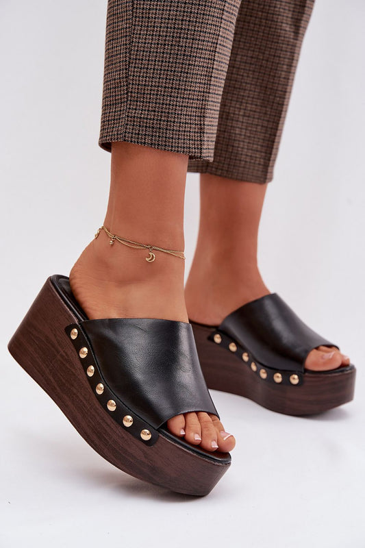  Sandał Klapki Model Farinelle DM486 Black - Step in style 