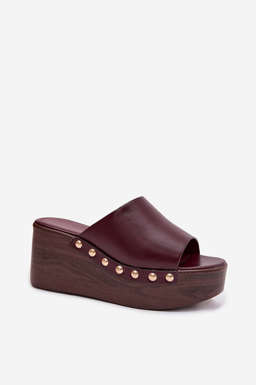  Sandał Klapki Model Farinelle DM486 Bordo - Step in style 
