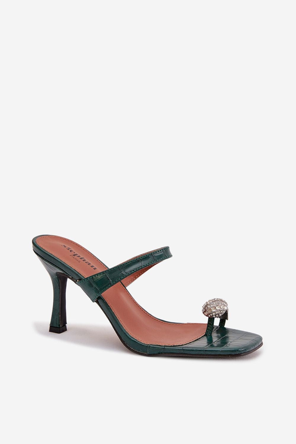  Sandał Klapki Model Lorissa P-1499 Bottle Green - Step in style 