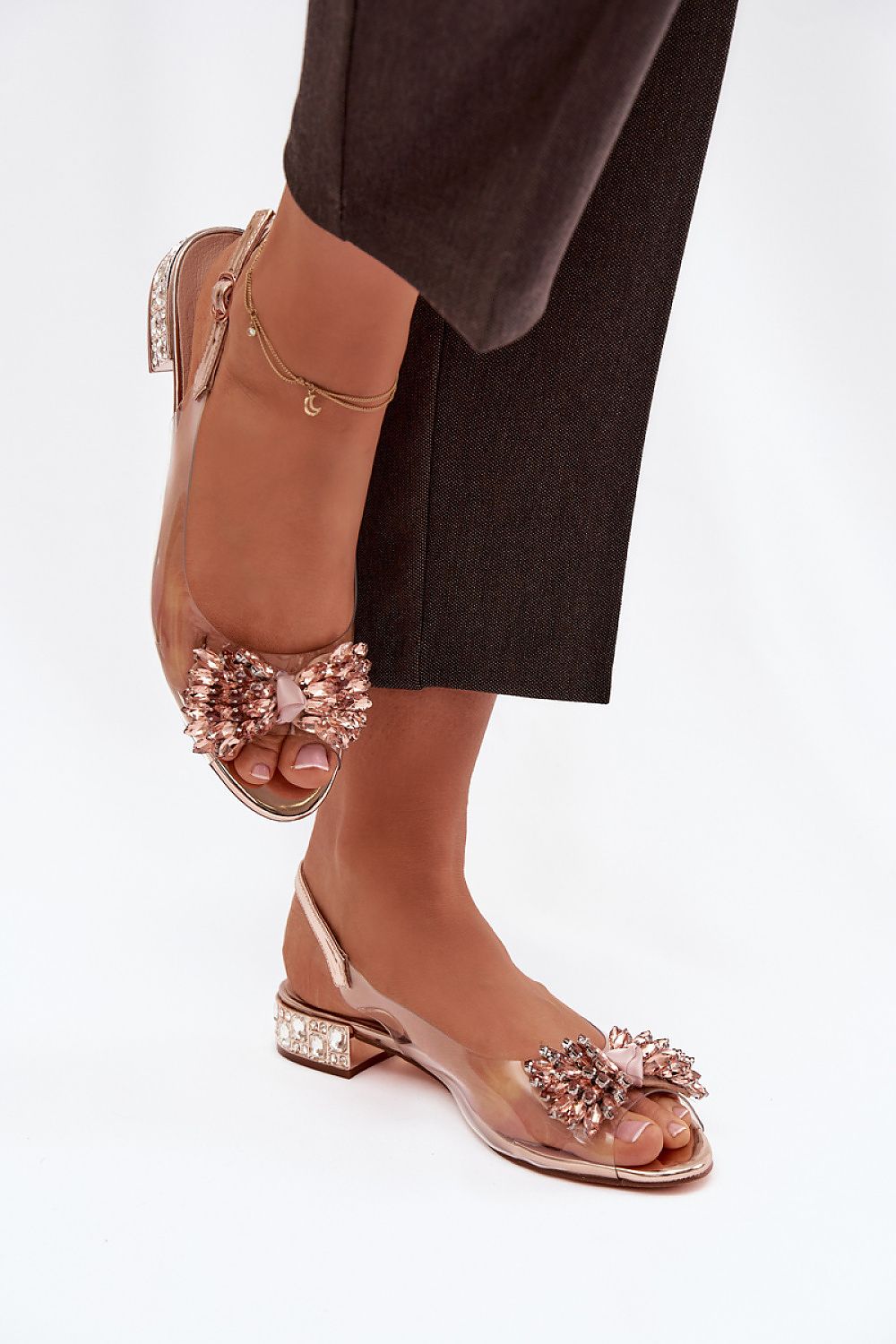  Sandały Model DA MR52-231 Pink Gold - Step in style 