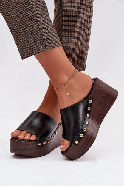  Sandał Klapki Model Farinelle DM486 Black - Step in style 