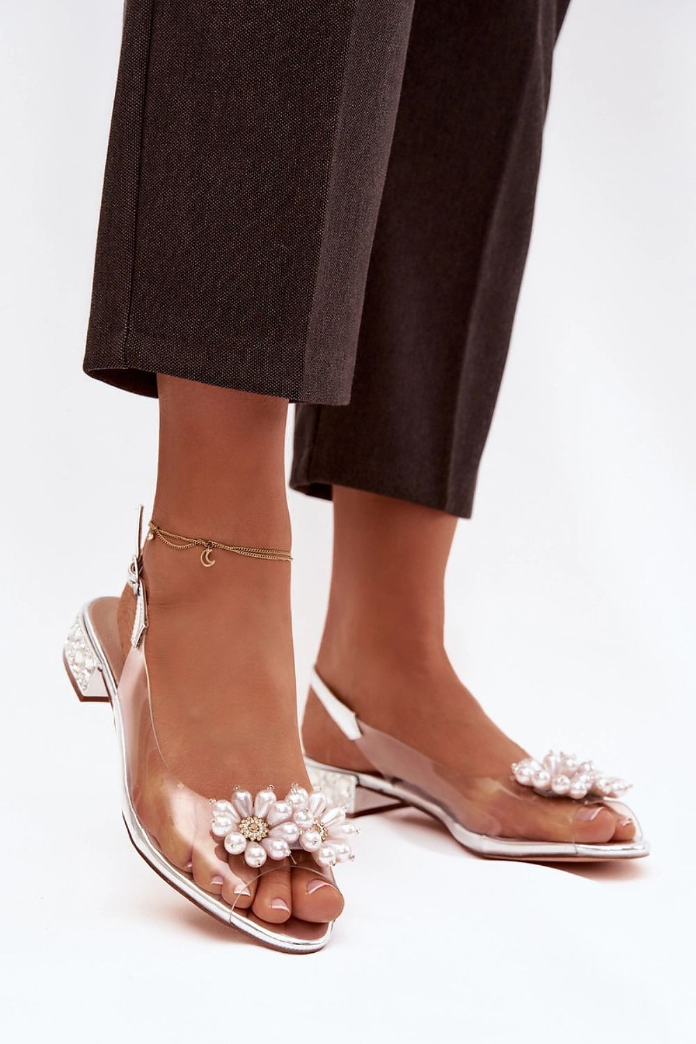  Sandały Model DA MR52-229 Silver - Step in style 