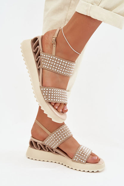  Sandały Model DA CR61-3067 Beige - Step in style 