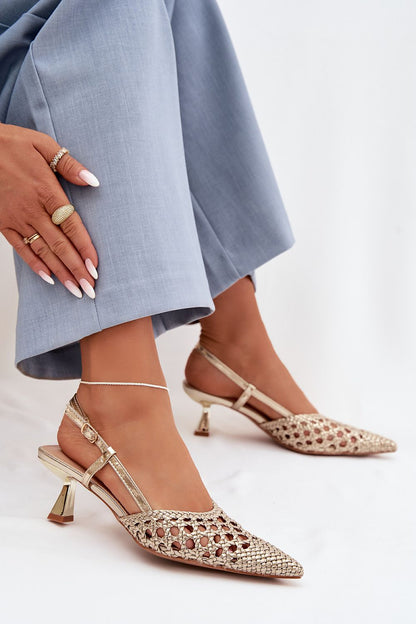  Sandały Model Selinae X888-10 Gold - Step in style 