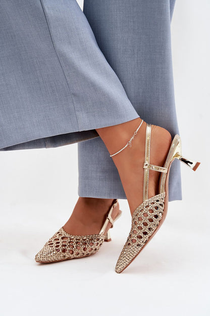  Sandały Model Selinae X888-10 Gold - Step in style 