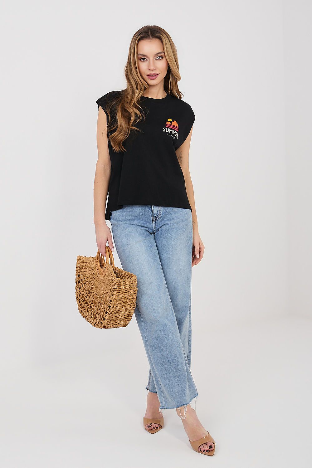   T-shirt Damski Model D12022M02769B Black - Sublevel 