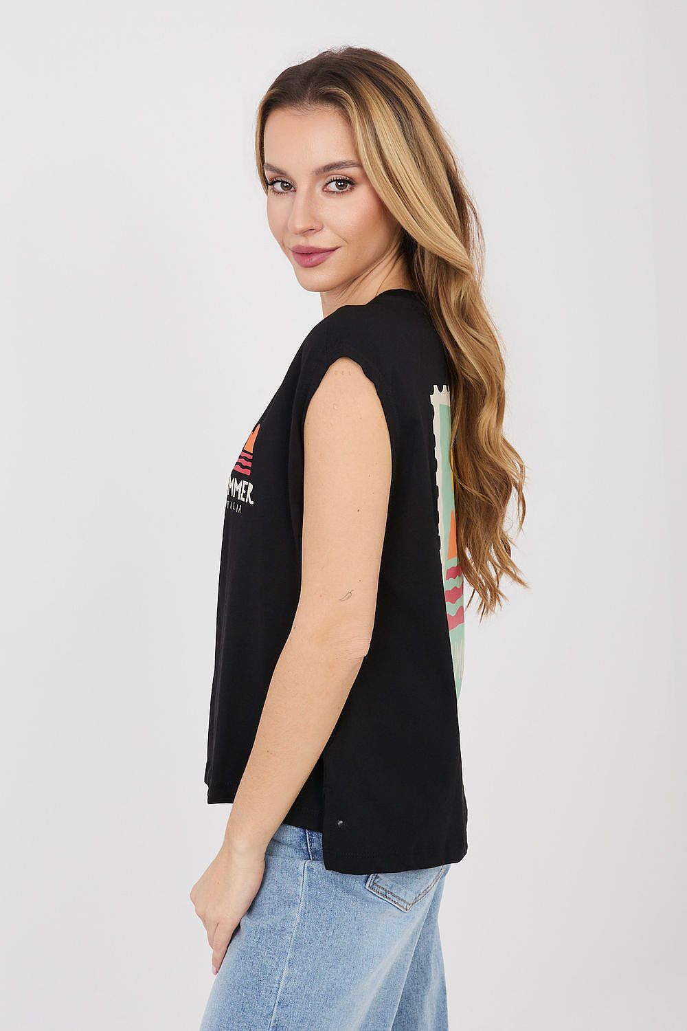   T-shirt Damski Model D12022M02769B Black - Sublevel 