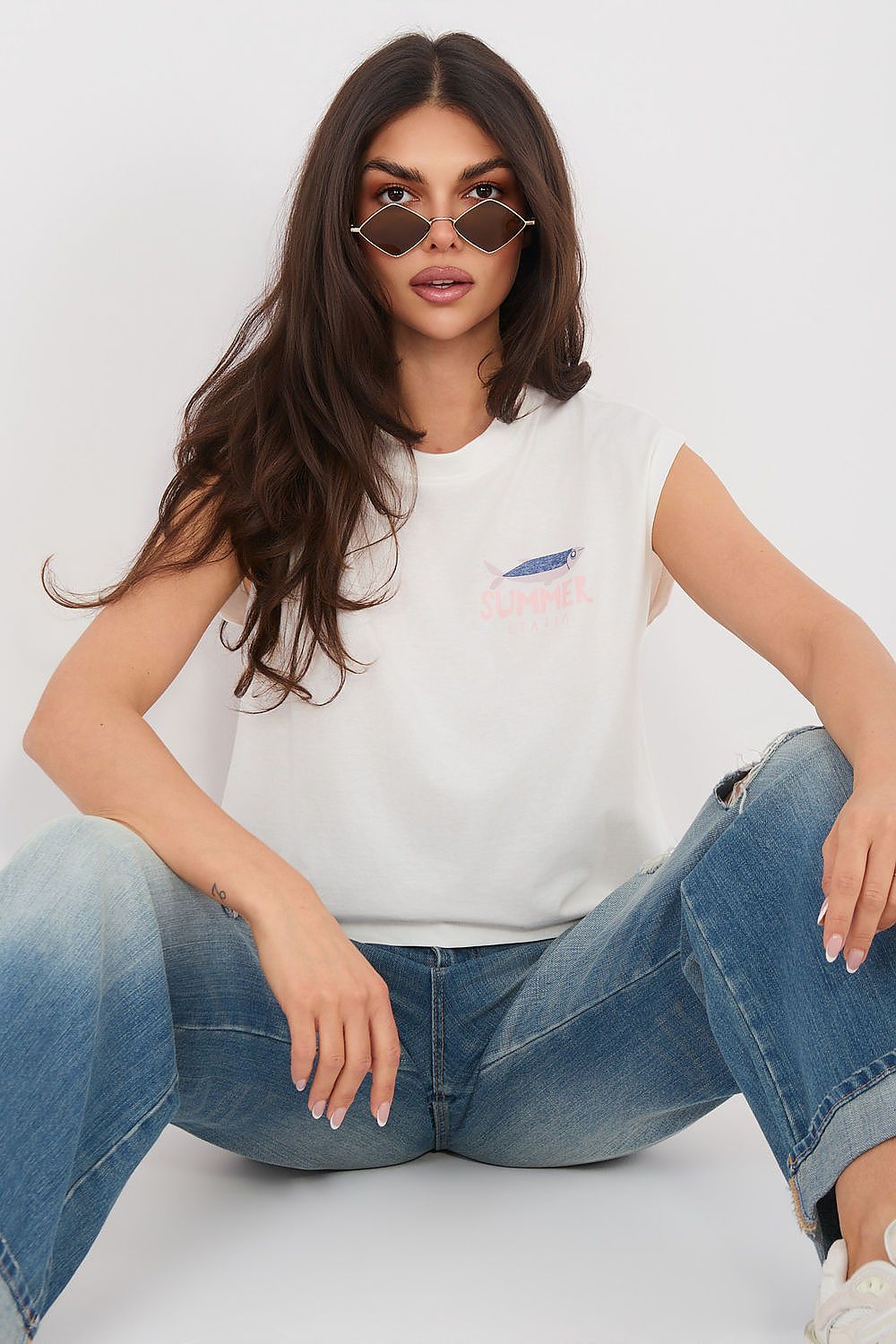   Tshirt Damski Model D12022M02769B White - Sublevel 