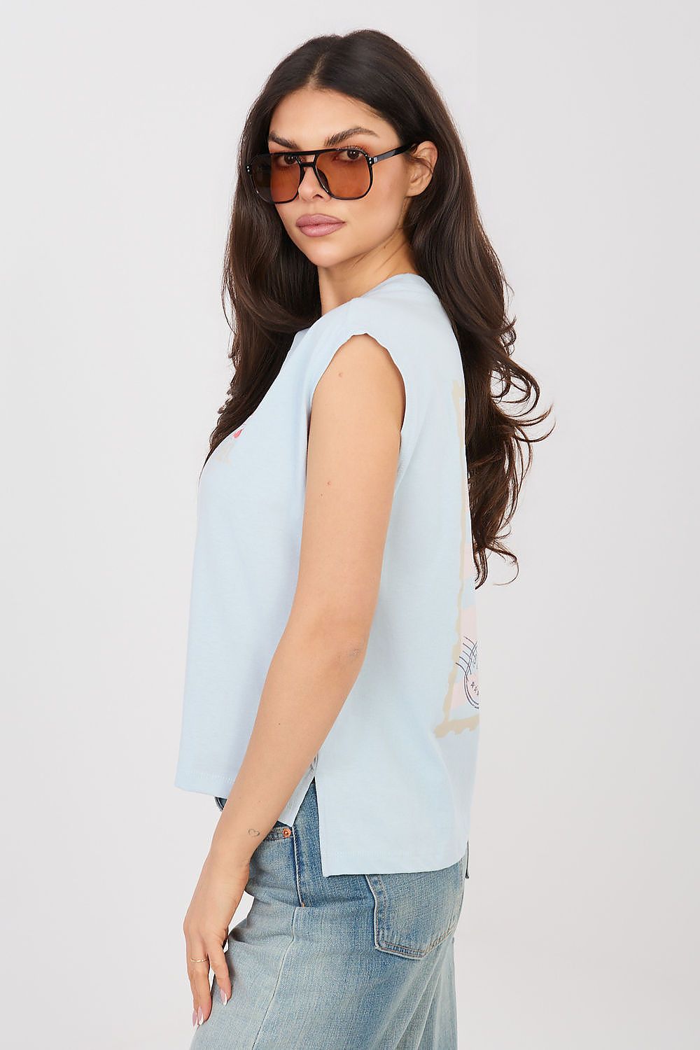   T-shirt Damski Model D12022M02769B Light Blue - Sublevel 