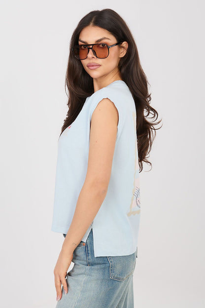   T-shirt Damski Model D12022M02769B Light Blue - Sublevel 