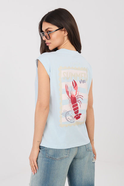   T-shirt Damski Model D12022M02769B Light Blue - Sublevel 