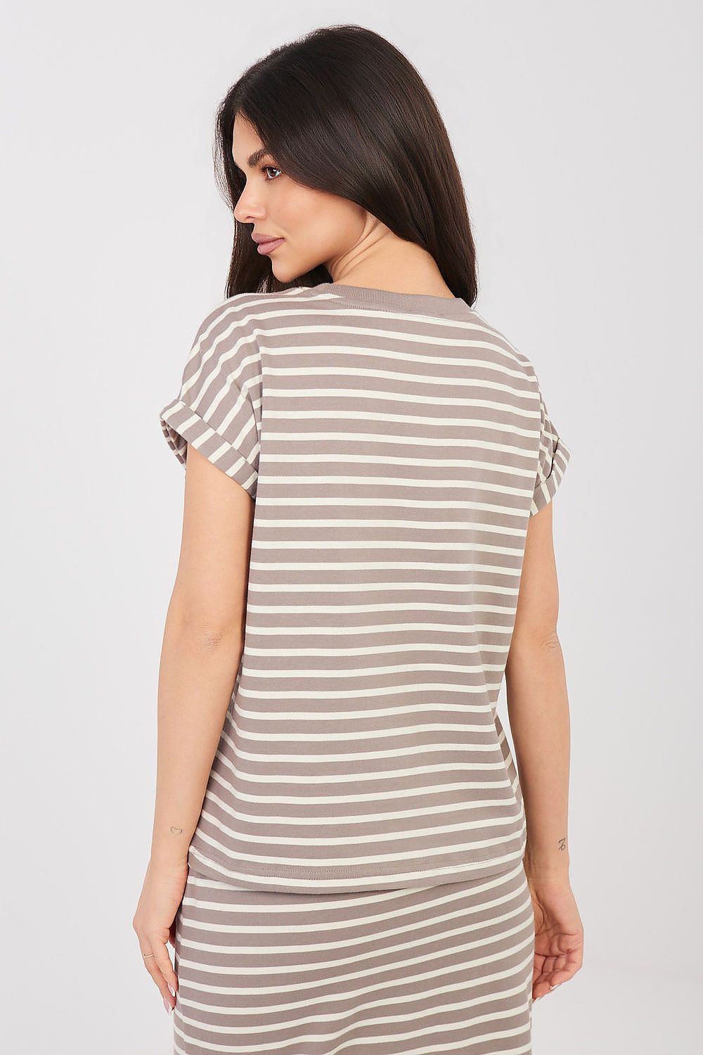   Tshirt Damski Model D12127M02858A Dark Beige - Sublevel 