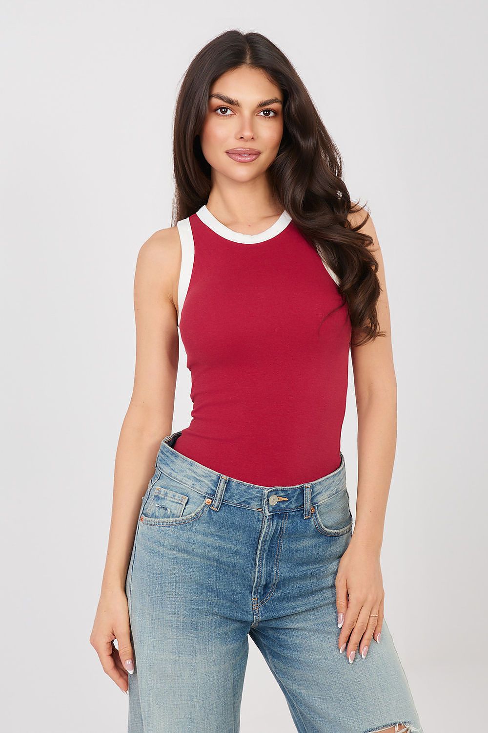  Koszulka Top Model D16197AJ02864A Dark Red - Sublevel 