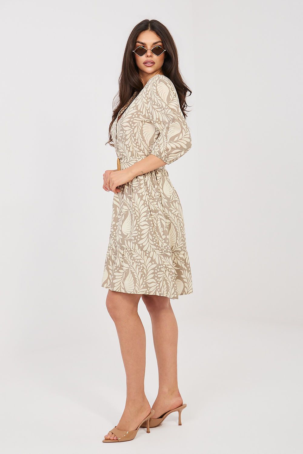  Sukienka Model D74516M30485A Dark Beige - Sublevel 