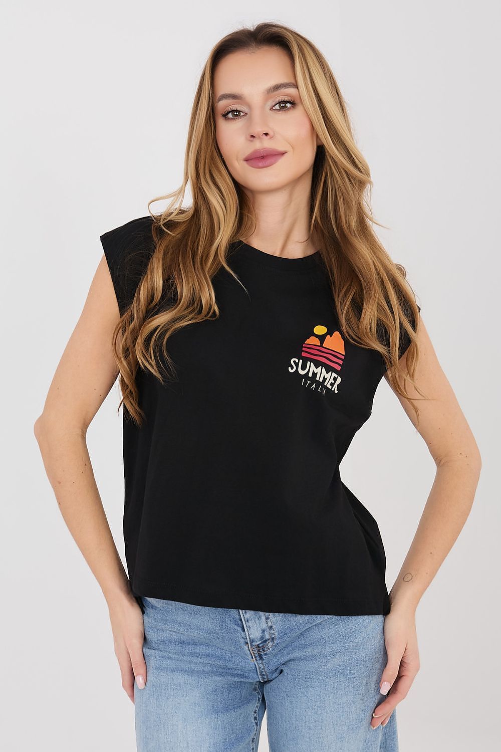   T-shirt Damski Model D12022M02769B Black - Sublevel 