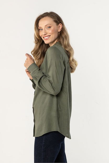  Koszula Damska Model A768 Khaki - awama 